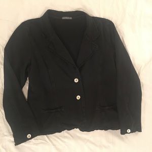 Russ Berens black cotton blazer